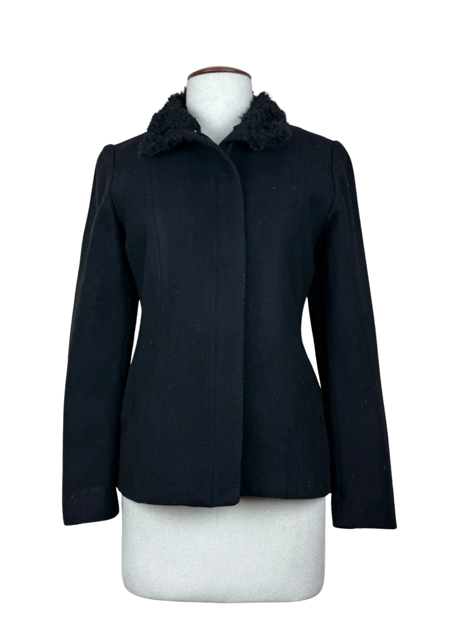 Premium Plus Condition Women Bolero Coatt | Preloved Principles | Black Wool | Thrift Shop for Womens Islamabad Pakistan | OTS