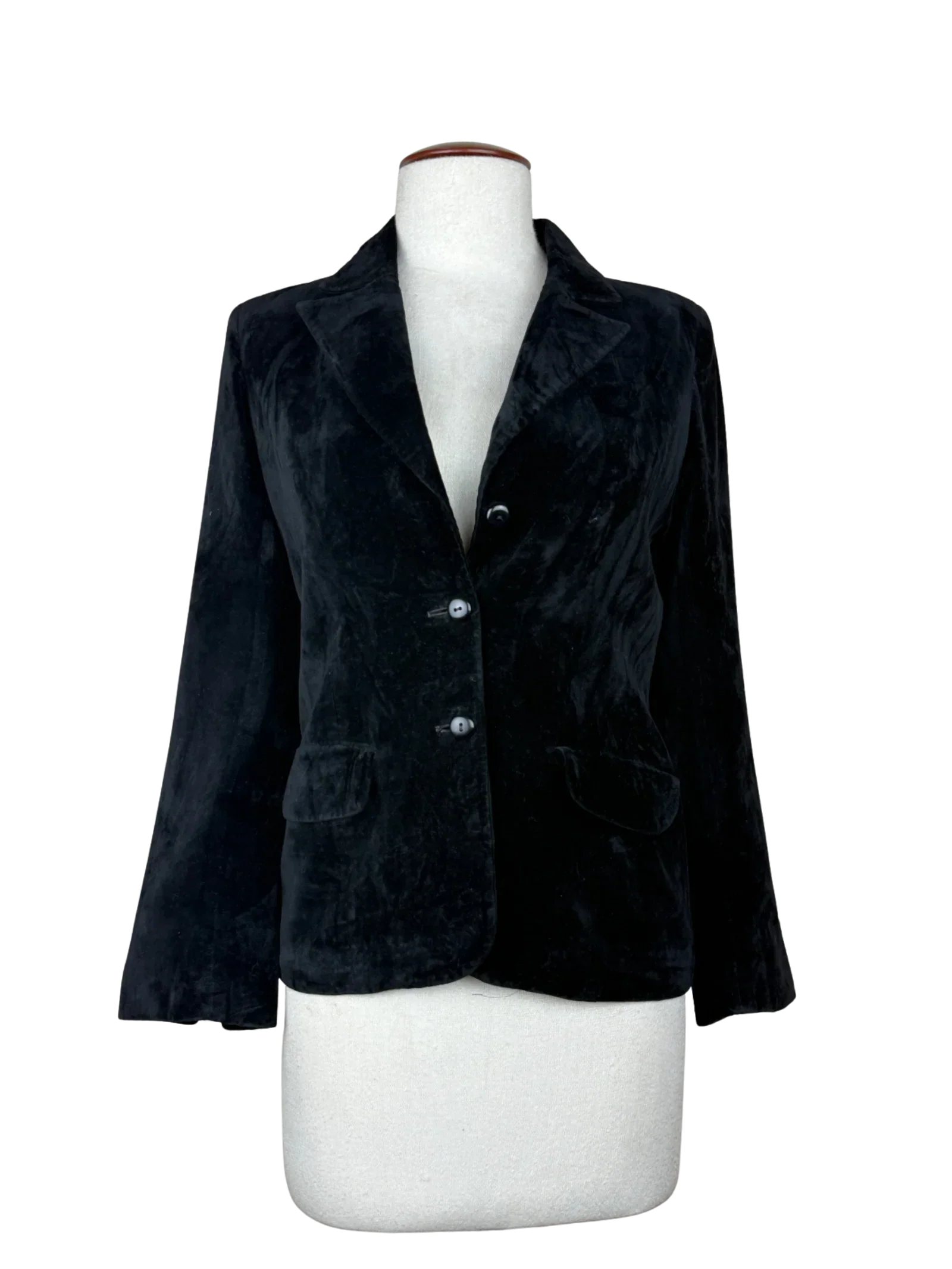 Preloved Premium Women Bolero Coatt by Redda, Black Cotton + Viscose for Womens - OTS Thrift Shop Peshawar Pakistan