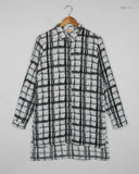 Button Down Shirt | CAMEA ROSE | Preloved Branded | Black & White Polyester | Premium | OTS Thrift Store Peshawar Pakistan