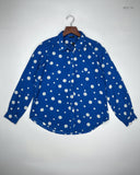 Shop Premium Button Down Shirt by M&Co | Preloved Branded Clothes | Blue Polyester | Women | OTS Thrift Store Islamabad Pakistan