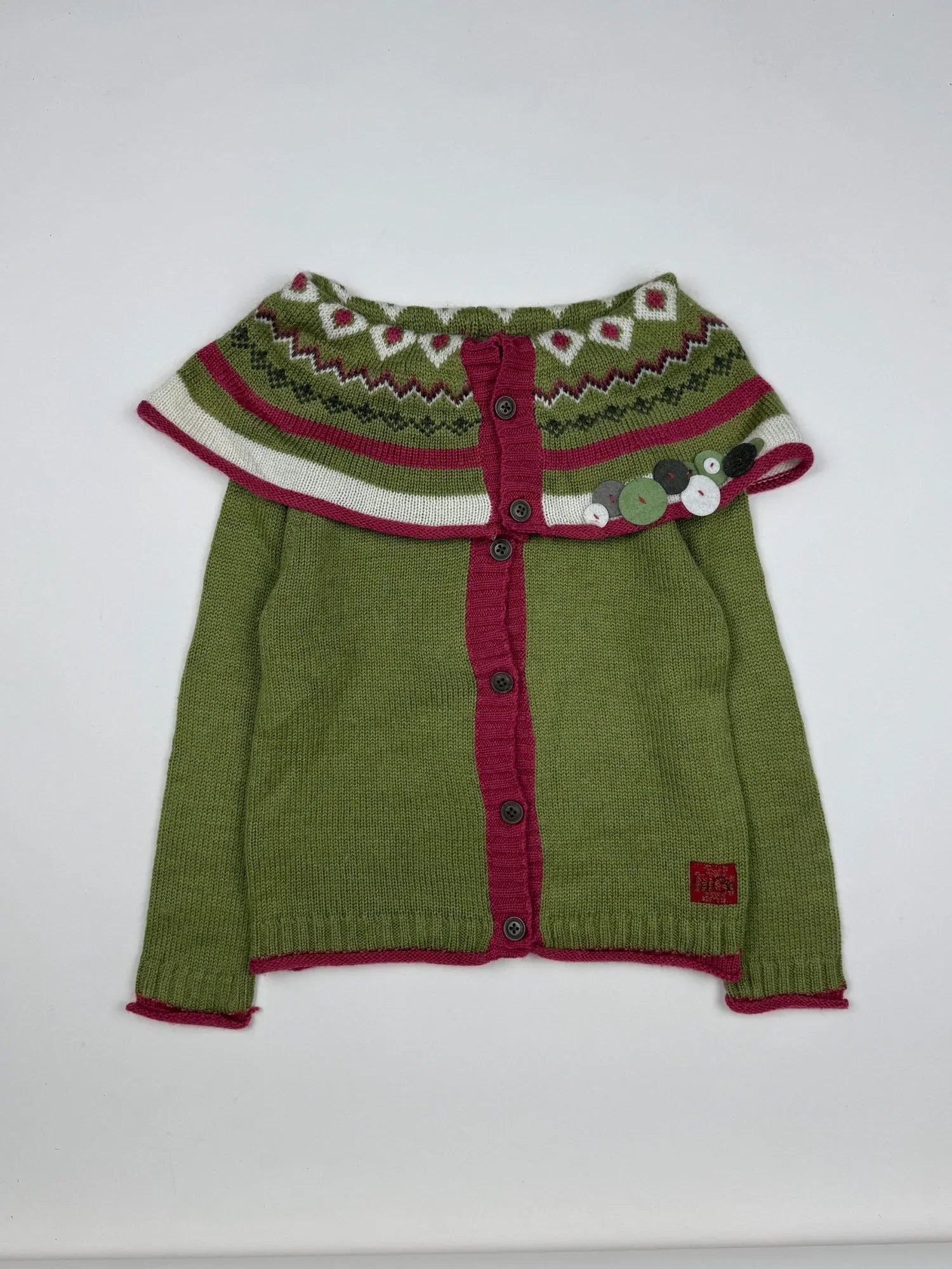 Girls Sweaters | petits | Preloved Branded | Green Acrylic | Excellent | OTS Thrift Store Karachi Pakistan