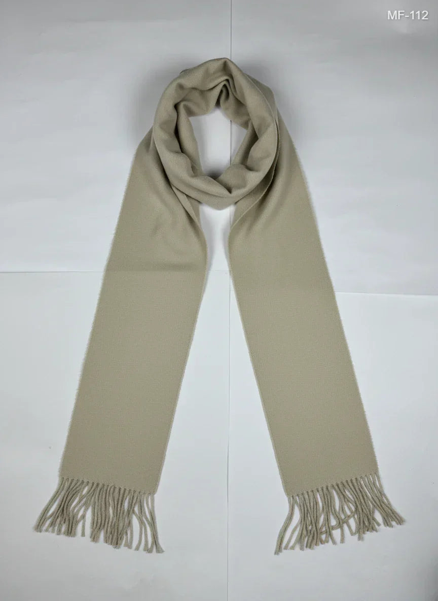 Shop Premium Plus by Preloved Branded Clothes | Beige Acrylic Muffler & Scarf | Unisex | OTS Thrift Store Islamabad Pakistan