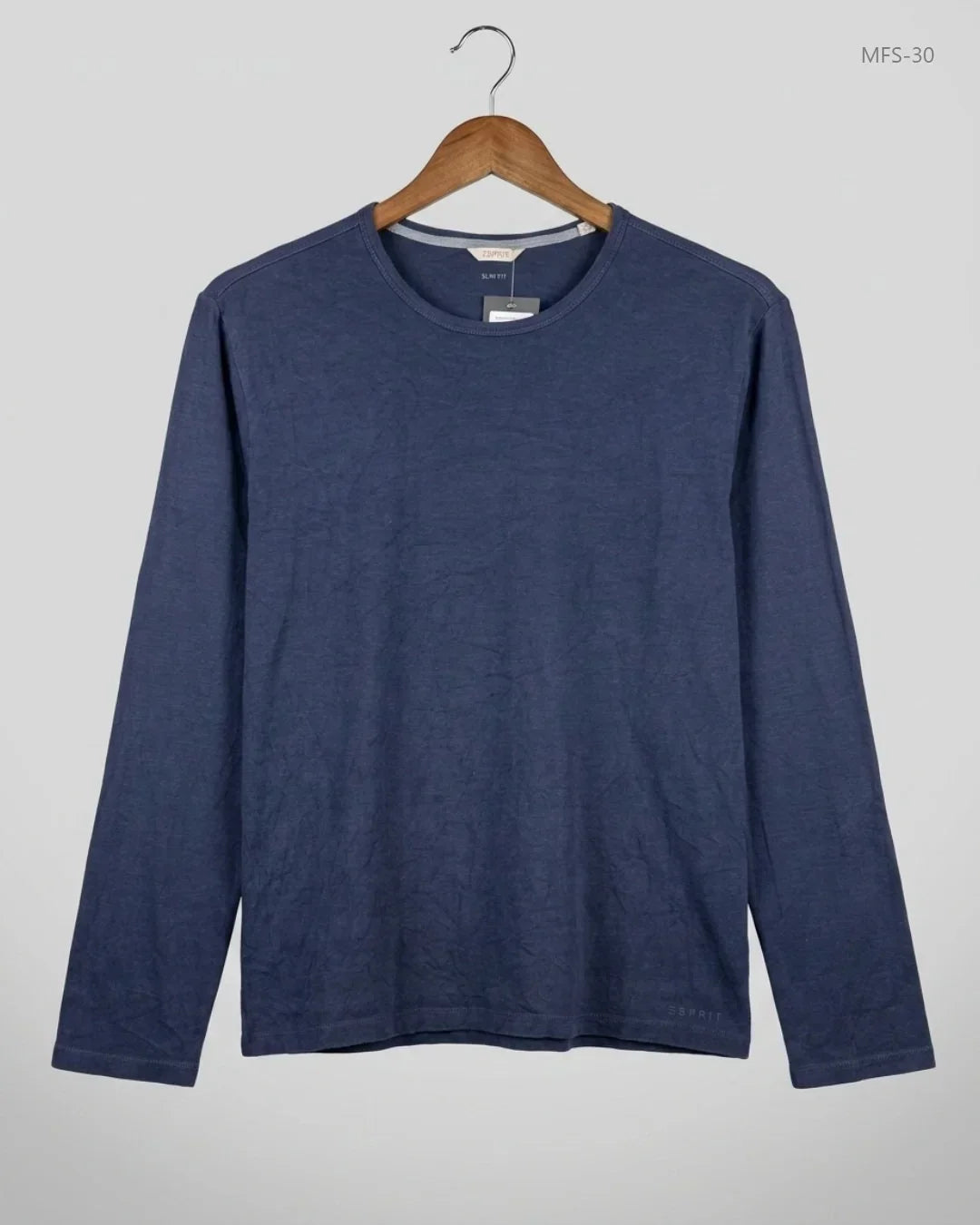 Shop Premium Men's Full Sleeves T-Shirt by SPRIT | Preloved Branded Clothes | Blue Cotton | Men | OTS Thrift Store Islamabad Pakistan
