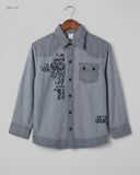 UK Imported secondhand Boys Summer Tops - STAR BOY brand, Gray Cotton, Premium condition, for Boys - Online Thrift Store Karachi Pakistan