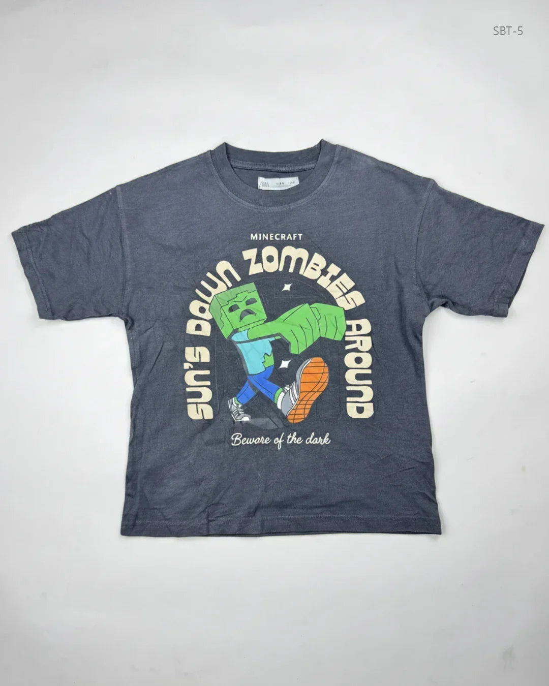 UK Imported secondhand Boys Summer Tops - Zara brand, Gray Cotton, Premium condition, for Boys - Online Thrift Store Karachi Pakistan