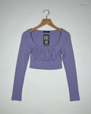 UK Imported secondhand Summer Crop Tops - Shein brand, Lavender Polyester, Premium condition, for Womens - Online Thrift Store Peshawar Pakistan
