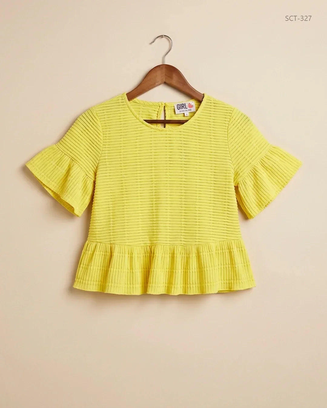 UK Imported secondhand Summer Crop Tops - River Island brand, Yellow Polyester, Premium condition, for Womens - Online Thrift Store Karachi Pakistan