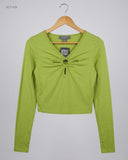 Summer Crop Tops | Primark | Preloved Branded | Green Cotton | Premium | OTS Thrift Store Lahore Pakistan