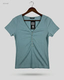 Premium Condition Summer Crop Tops | Preloved Shein | Cyan Cotton | Thrift Shop for Womens Lahore Pakistan | OTS