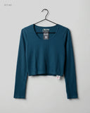 Summer Crop Tops | Peacocks | Preloved Branded | Teal Cotton | Premium | OTS Thrift Store Islamabad Pakistan