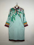 Buy Green Lawn Summer Kurti by CUT LABEL - Premium condition for Womens | Preloved OTS Pakistan (SK-102)