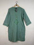 Preloved Premium Summer Kurti by TUUBA, Green Cotton for Womens - OTS Thrift Shop Islamabad Pakistan