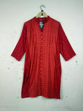 Shop Good Summer Kurti by CUT LABEL | Preloved Branded Clothes | Red Orange Cotton | Womens | OTS Thrift Store Islamabad Pakistan