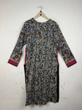 Shop Premium Condition Black Lawn Summer Kurti by Almirah for Womens at OTS - Online Thrift Store Pakistan (SK-140)