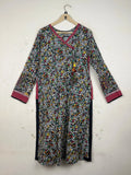 UK Imported secondhand Summer Kurti - Almirah brand, Black Lawn, Premium condition, for Womens - Online Thrift Store Peshawar Pakistan