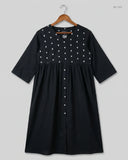 UK Imported secondhand Summer Kurti - CHENONE brand, Black Cotton, Premium condition, for Womens - Online Thrift Store Islamabad Pakistan