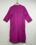 Shop Premium Condition Magenta Viscose Summer Kurti by SIYAHI for at OTS - Online Thrift Store Pakistan (SK-16)