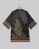 Order ALKARAM STUDIO Summer Kurti in Black Lawn for Womens - Premium at Online Thrift Store Pakistan (SK-172)