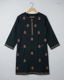 UK Imported secondhand Summer Kurti - CUT LABEL brand, Black Lawn, Premium condition, for Womens - Online Thrift Store Islamabad Pakistan