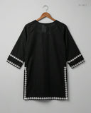 Find Premium Black & White Summer Kurti by AGHA NOOR for Womens | Shop OTS Thrift Store Pakistan (SK-184)