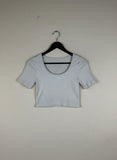 UK Imported secondhand Winter Crop Tops - Primark brand, White Nylon, Excellent condition, for Women - Online Thrift Store Peshawar Pakistan