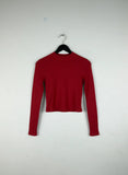 UK Imported secondhand Winter Crop Tops - PIMKIE brand, Red Cotton + Polyester, Excellent condition, for Women - Online Thrift Store Karachi Pakistan