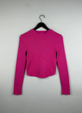 Premium Plus Condition Winter Crop Tops | Preloved Primark | Magenta Polyester | Thrift Shop for Women Peshawar Pakistan | OTS