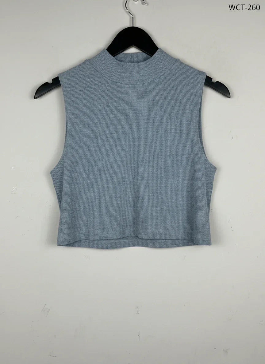 Shop Premium Winter Crop Tops by Sparkle & Fade | Preloved Branded Clothes | Grey Cotton | Women | OTS Thrift Store Karachi Pakistan
