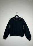 Shop Premium Winter Crop Tops by Shein | Preloved Branded Clothes | Black Polyester | Women | OTS Thrift Store Karachi Pakistan