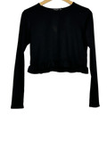 Excellent Condition Winter Crop Tops | Preloved Nasty Gal | Black Polyester | Thrift Shop for Women Peshawar Pakistan | OTS