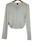 Preloved Excellent Winter Crop Tops by Shein, White Polyester for Women - OTS Thrift Shop Islamabad Pakistan