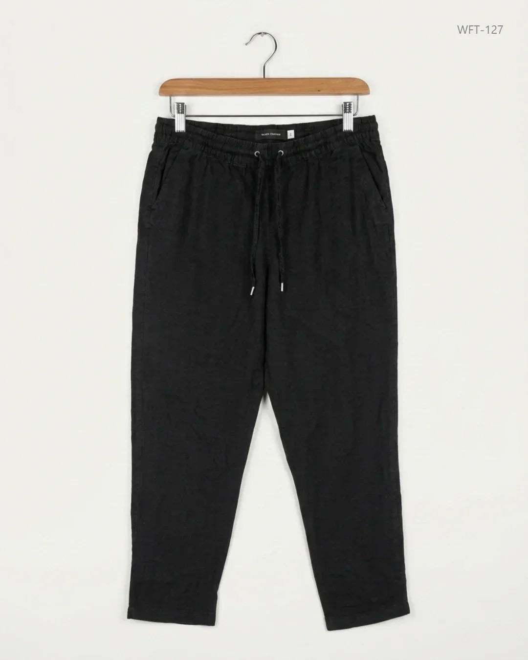 Preloved Premium Women Flapper Trouser by H&M, Black Cotton for - OTS Thrift Shop Karachi Pakistan