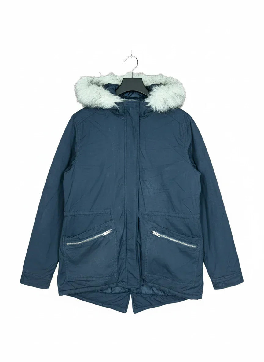 Secondhand Branded Bomber & Puffer Jackets by New Look, Navy Polyester fabric, Excellent condition, for Women - Online Thrift Shop Islamabad Pakistan