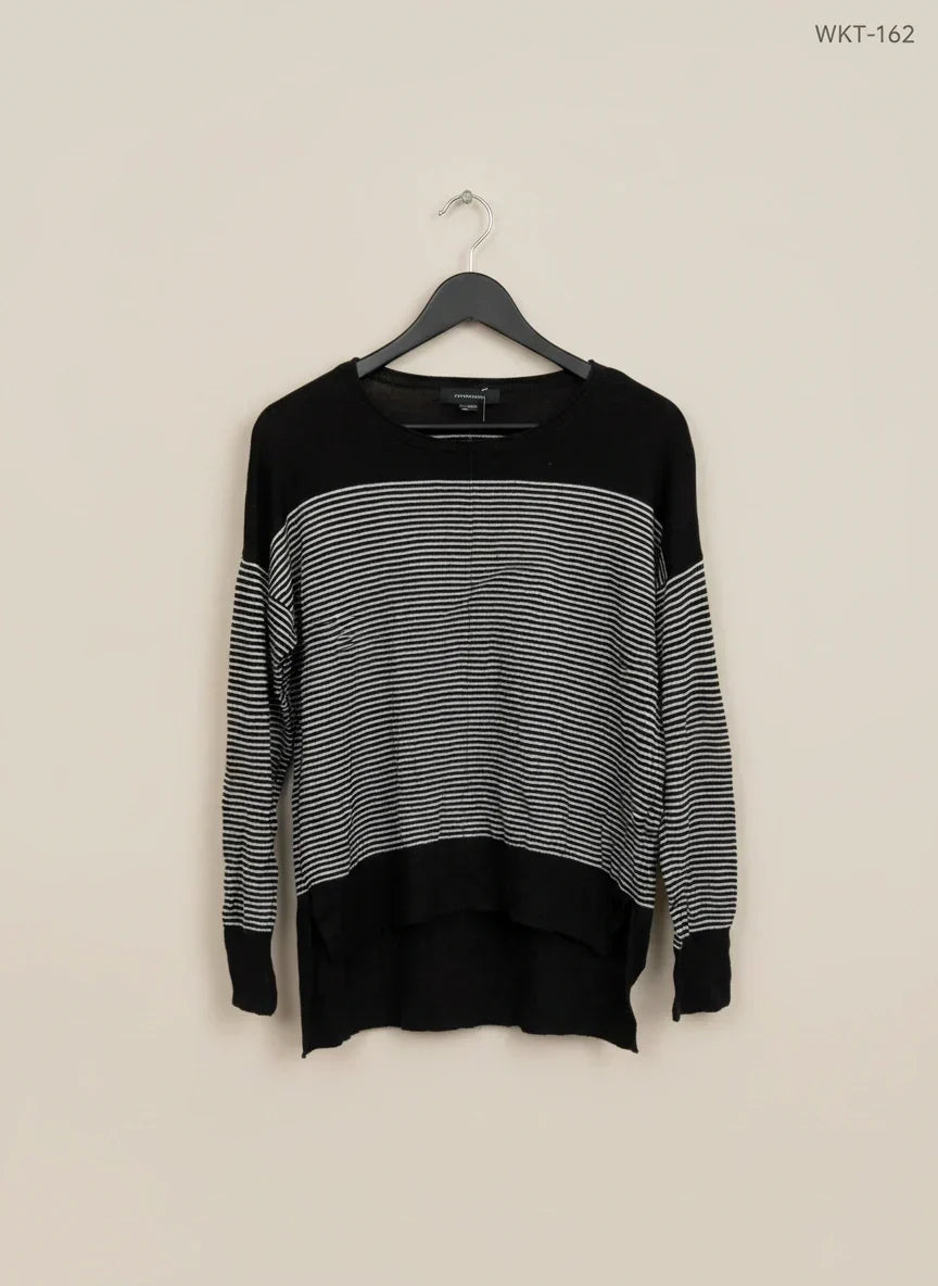 Preloved Premium Winter Knitted Tops by Atmosphere, Black & White viscose for Women - OTS Thrift Shop Islamabad Pakistan