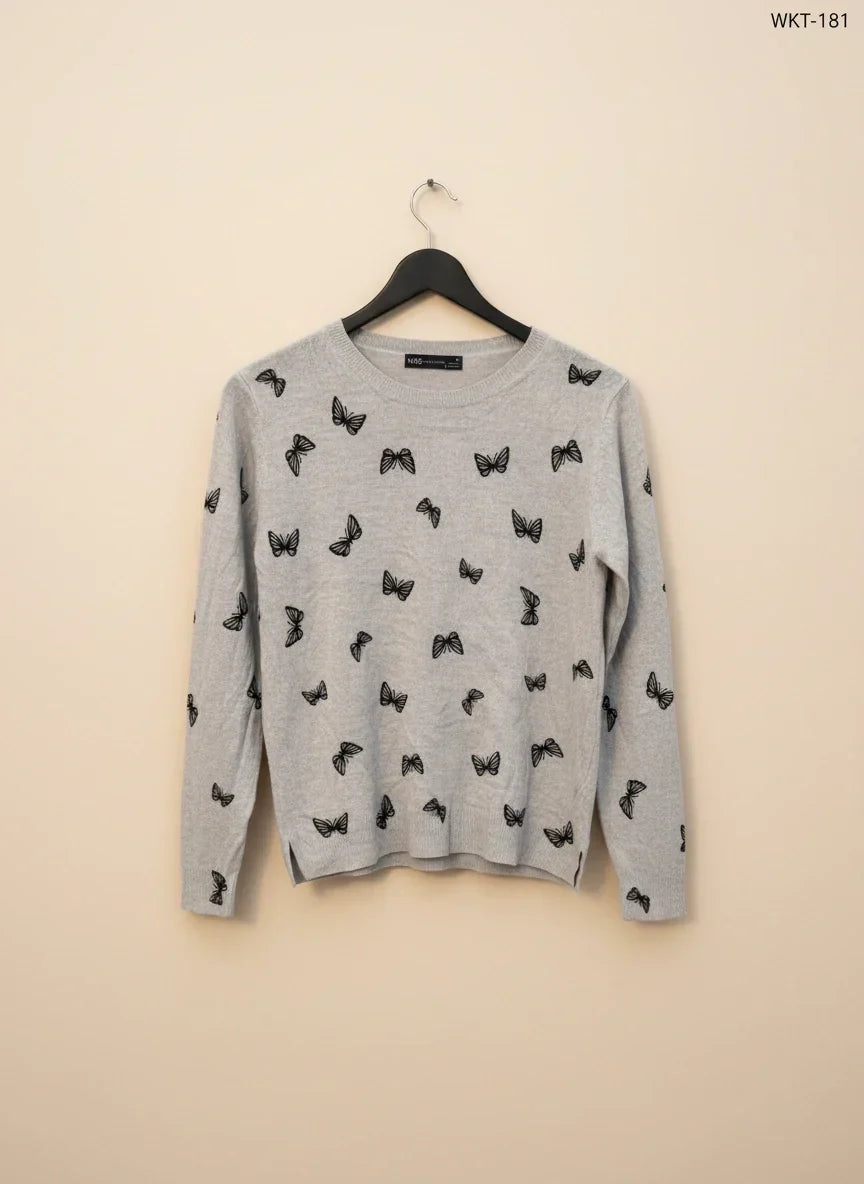 Secondhand Branded Winter Knitted Tops by Marks & Spencer, Gray acrylic fabric, Premium condition, for Women - Online Thrift Shop Islamabad Pakistan