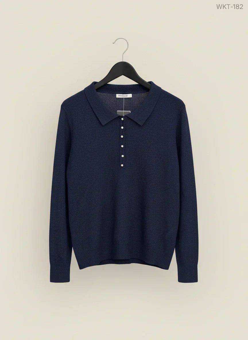 Winter Knitted Tops | Woolovers | Preloved Branded | DarkBlue wool | Premium | OTS Thrift Store Karachi Pakistan