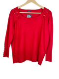 UK Imported secondhand Winter Knitted Tops - Roman brand, Red Viscose, Premium Plus condition, for Women - Online Thrift Store Karachi Pakistan