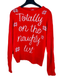 Shop Premium Plus Winter Knitted Tops by Ladies Large | Preloved Branded Clothes | Red Acrylic | Women | OTS Thrift Store Karachi Pakistan