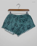 Premium Condition Womens Shorts | Preloved Unknown | Green Polyester | Thrift Shop for Women Islamabad Pakistan | OTS