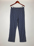 Secondhand Branded Womens Summer Trousers by F&F, WHITE & NAVY BLUE Polyester fabric, Premium condition, for Womens - Online Thrift Shop Islamabad Pakistan