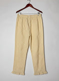 Womens Summer Trousers | TU | Preloved Branded | Yellow Cotton | Premium | OTS Thrift Store Karachi Pakistan