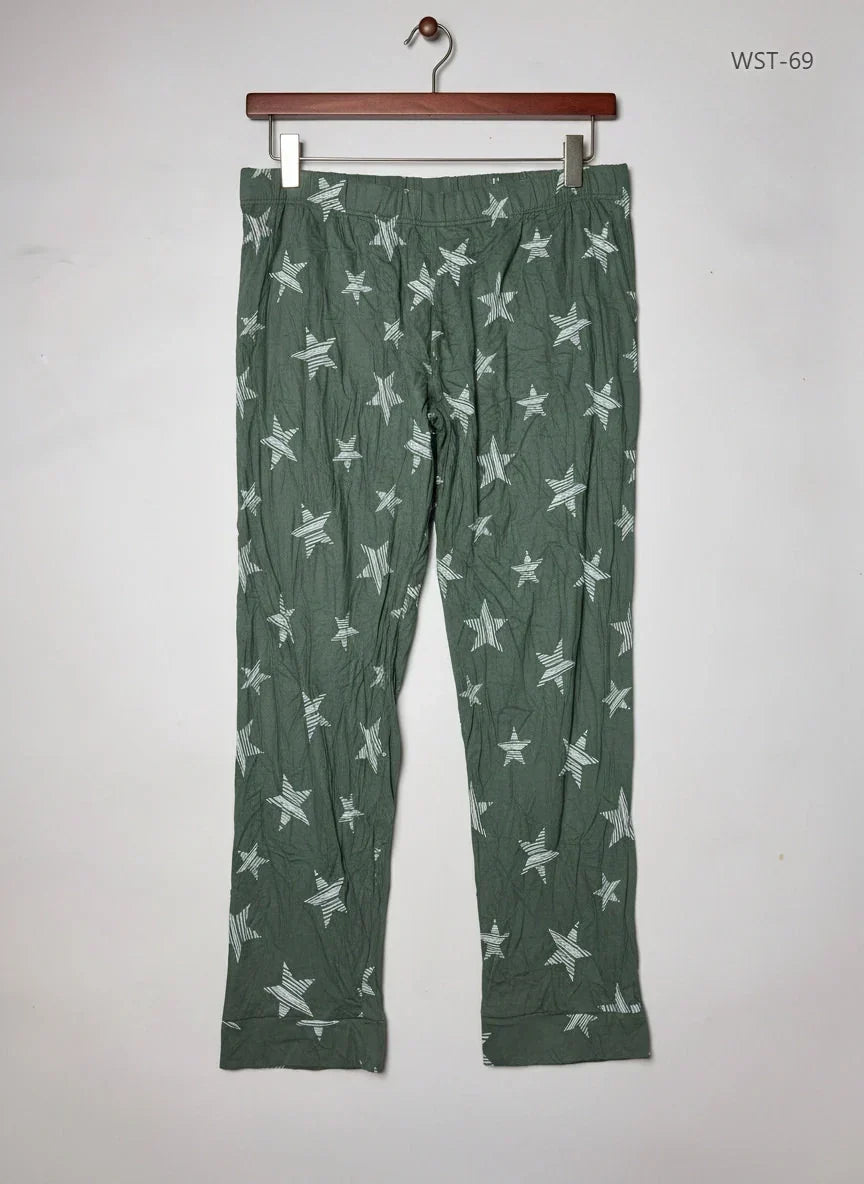 Preloved Premium Womens Summer Trousers by Primark, Green Cotton for Womens - OTS Thrift Shop Peshawar Pakistan