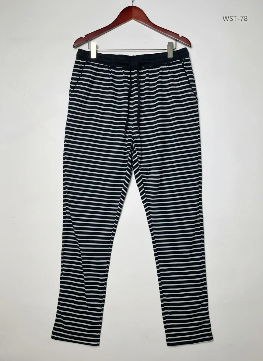 UK Imported secondhand Womens Summer Trousers - LOVE TO LOUNGE brand, Black & White Polyester, Premium condition, for Womens - Online Thrift Store Islamabad Pakistan