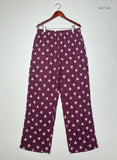UK Imported secondhand Womens Summer Trousers - F&F brand, Maroon Cotton, Excellent condition, for Womens - Online Thrift Store Karachi Pakistan
