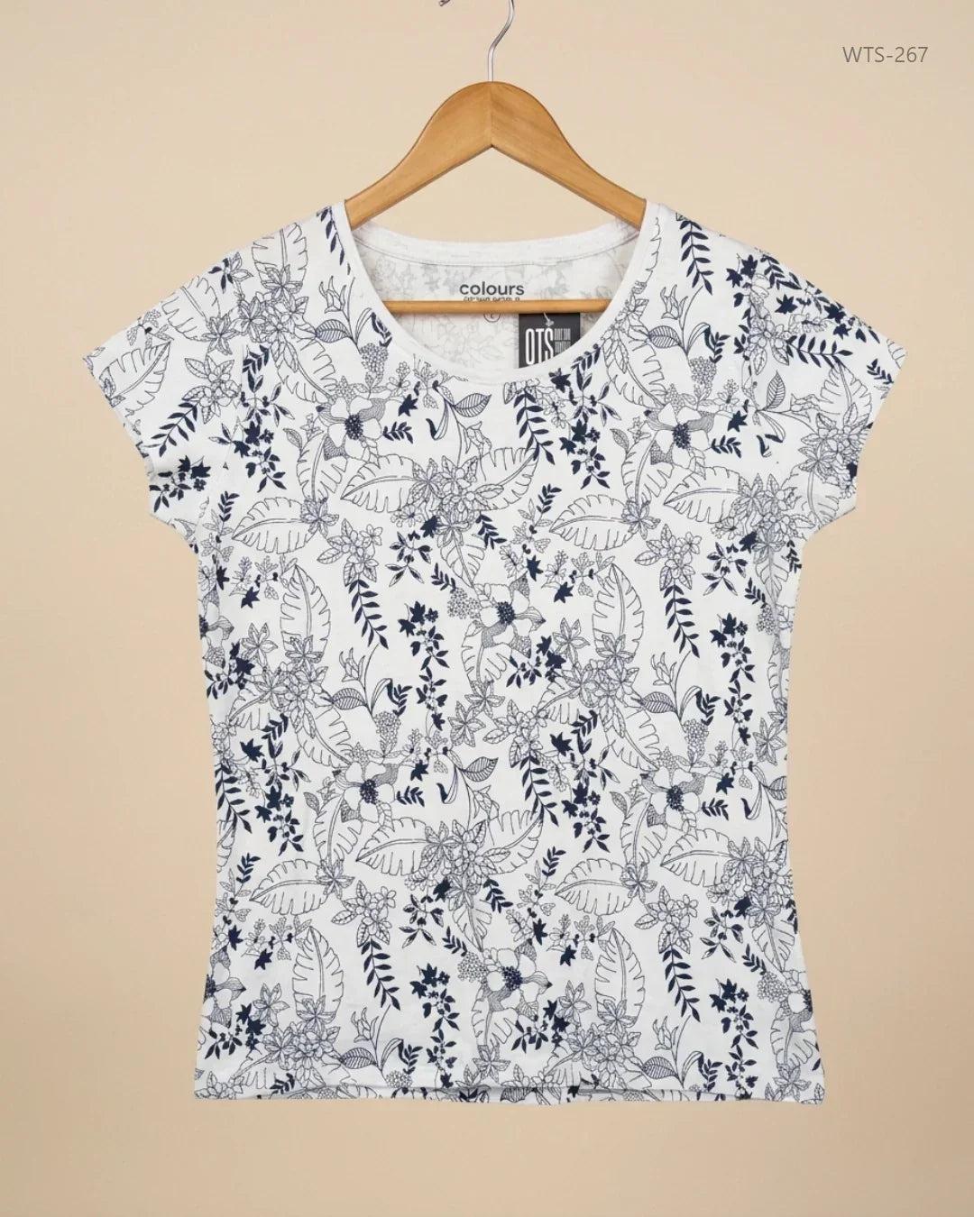 Secondhand Branded Womens Tshirts by Colours, Beige Cotton fabric, Premium condition, for Womens - Online Thrift Shop Islamabad Pakistan