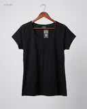 UK Imported secondhand Womens Tshirts - BASICS brand, Black Cotton, Premium condition, for Womens - Online Thrift Store Karachi Pakistan