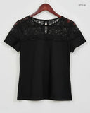 UK Imported secondhand Womens Tshirts - H&M brand, Black Cotton, Premium condition, for Women - Online Thrift Store Lahore Pakistan
