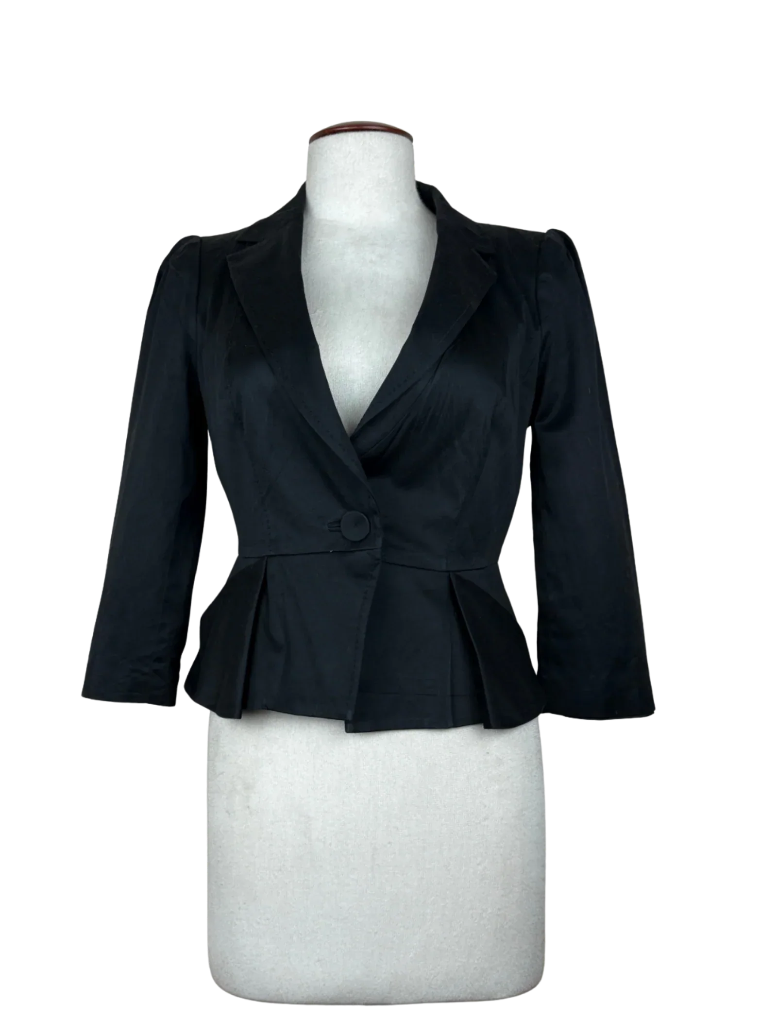 Shop Premium Women Bolero Coatt by Coast | Preloved Branded Clothes | Black Cotton | Womens | OTS Thrift Store Peshawar Pakistan
