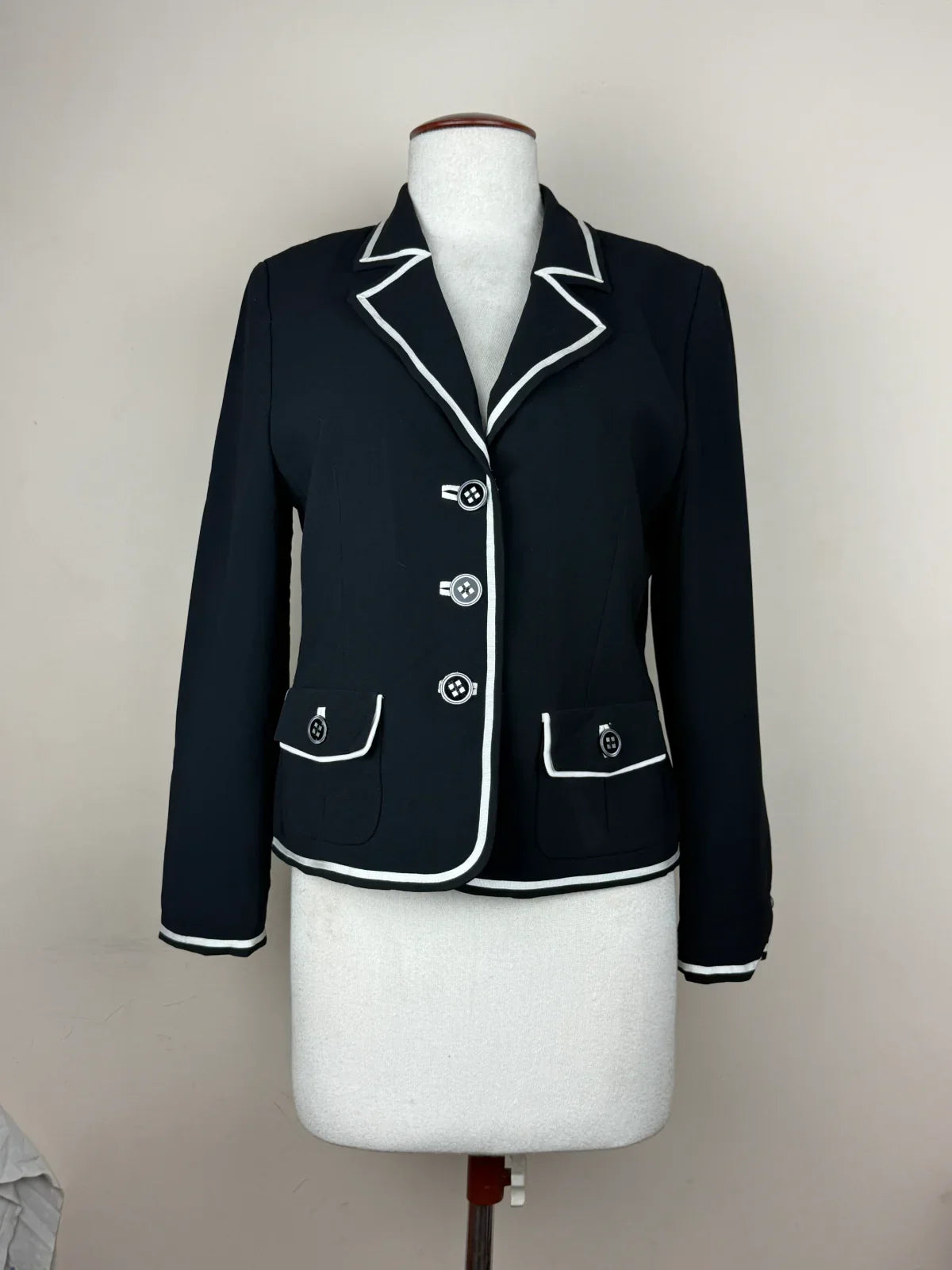 Preloved Premium Women Bolero Coat by Basler, Black Viscose for Womens - OTS Thrift Shop Karachi Pakistan