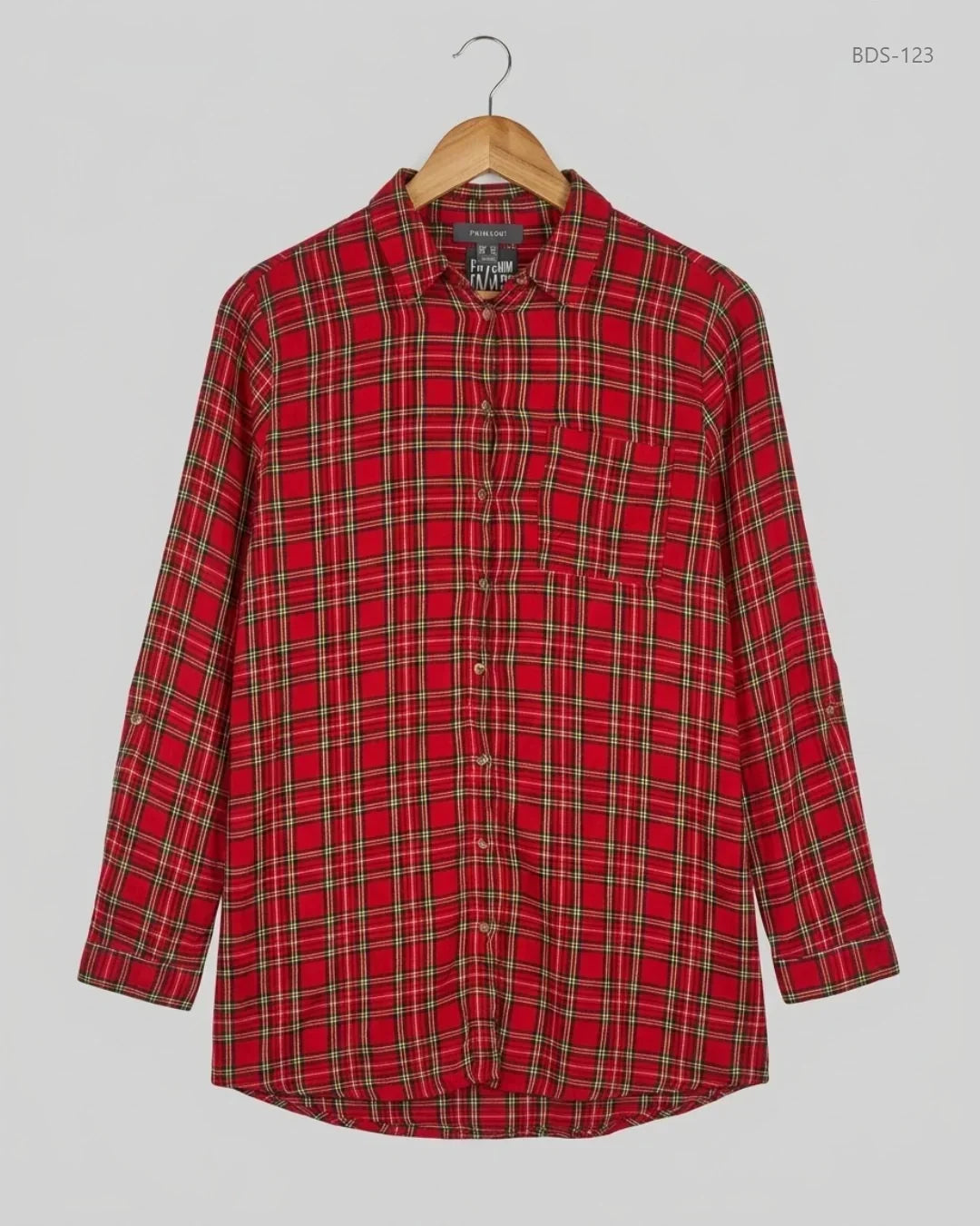 Button Down Shirt | Primark | Preloved Branded | Red Viscose | Premium | OTS Thrift Store Islamabad Pakistan
